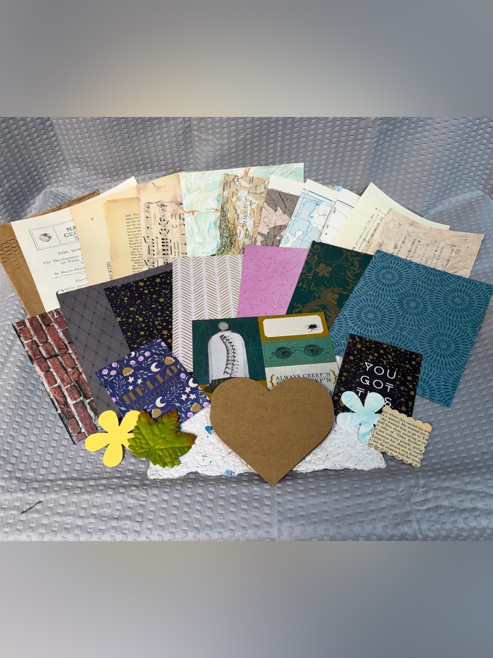 Ephemera Assorted Decorative Paper Pack with Floral & Patterned Accents